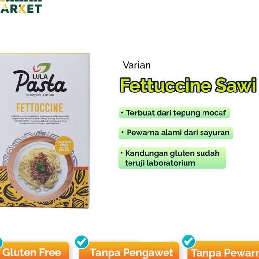 

Pasta Spaghetti Dan Fettuccine Vegan Gluten Free - Lula Pasta 150 Gr