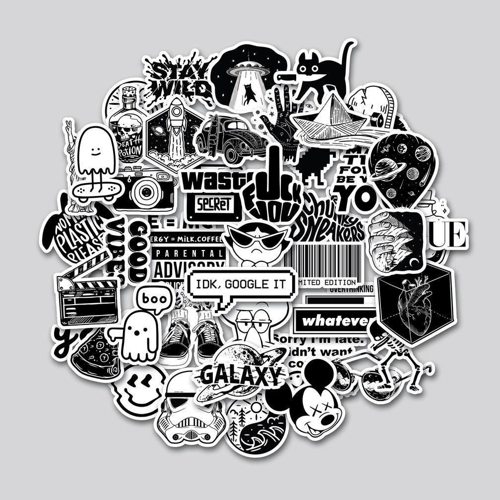 

asd-86 STICKER PACK BLACK & WHITE | STICKER TUMBLR | STIKER LAPTOP KOPER HELM Sale