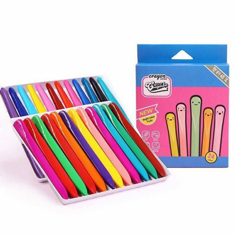 

NI06 [FELIZKIDS] [FK60] Set Krayon Lengkap Anak Anti Air Tidak Nempel Lengket Kotor di Tangan Crayon Set Sekolah Plastik Non Toxic Magic 12/24/36 Premium