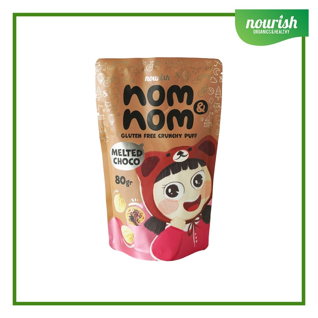 

RK60 Nom Nom - Gluten Free Crunchy Puff Melted Choco Soes Kering Isian Coklat 80gr