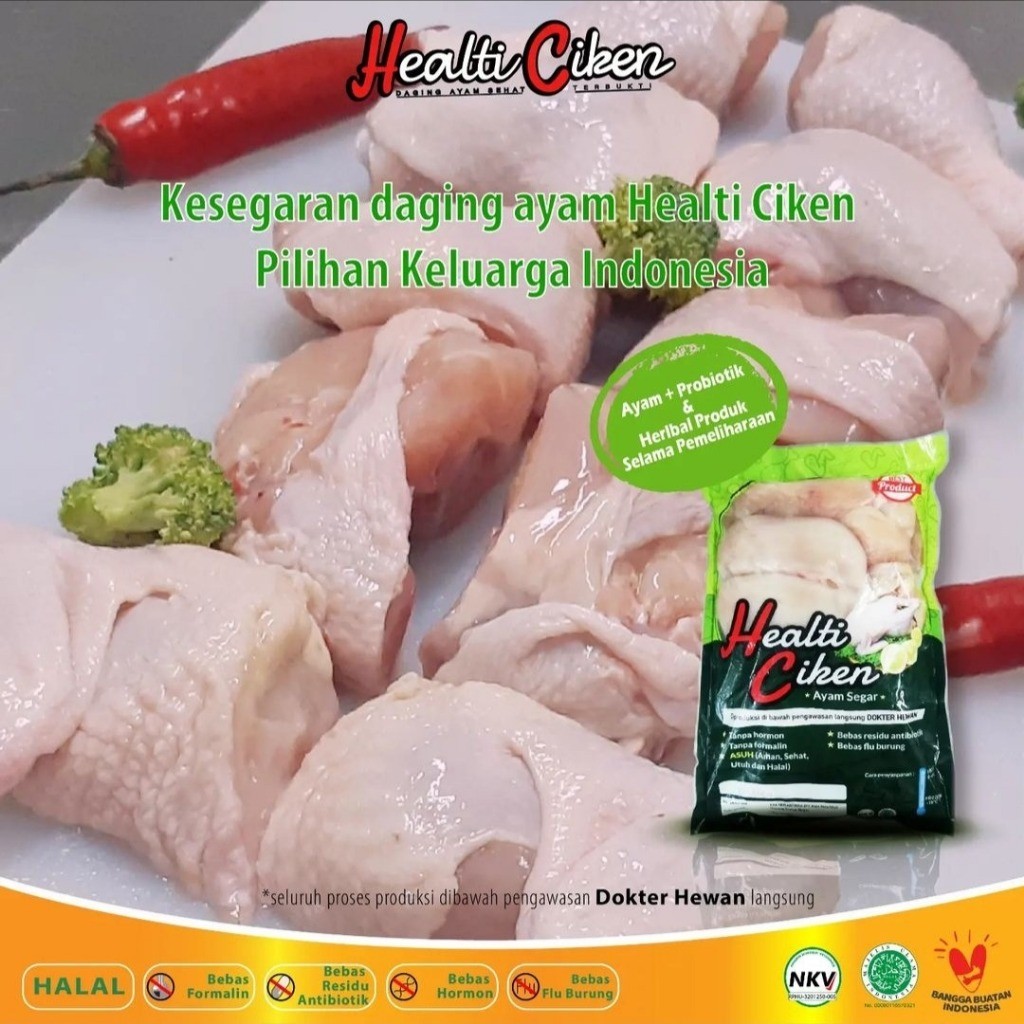 

BAH Healti Ciken Boneless Paha Ayam / Fillet Paha Probiotik Halal 900-1gr