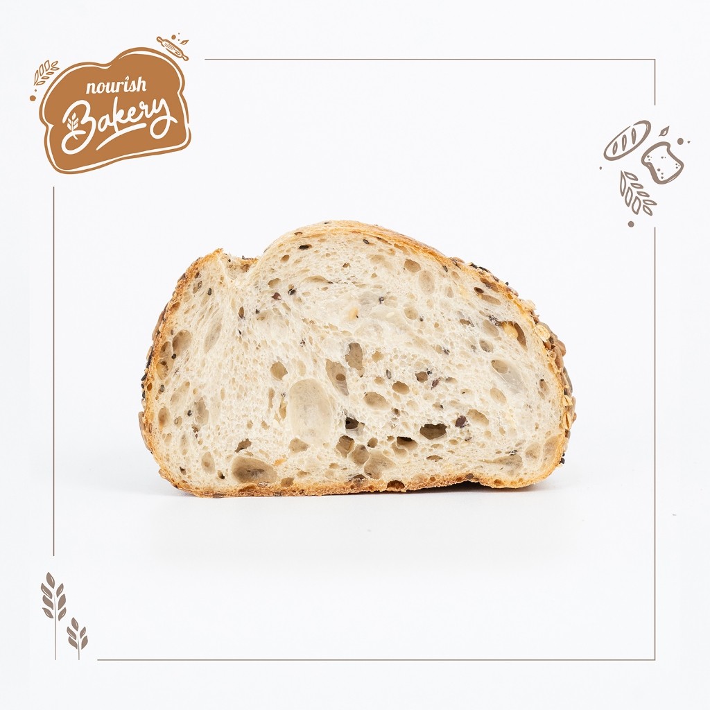 

DEB Country Whole Wheat Multrain - 100% Sourdough Country Bread Long Fermentation (Vegan) 600gr