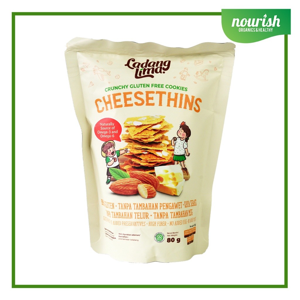 

Ladang Lima, Cheesethins Cookies Gluten Free 80gr
