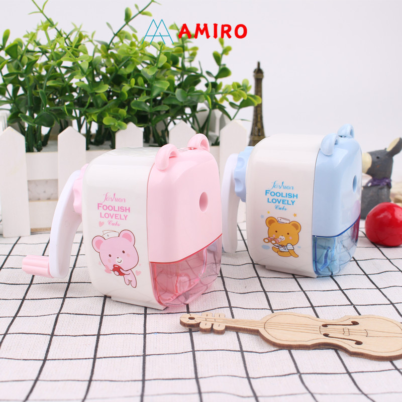

Rautan putar mini murah /serutan meja karakter Lucu Biru Pink