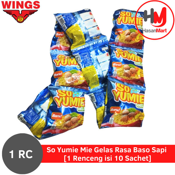

So Yumie Mie Gelas Rasa Baso Sapi [1 Renceng isi 10 Sachet]