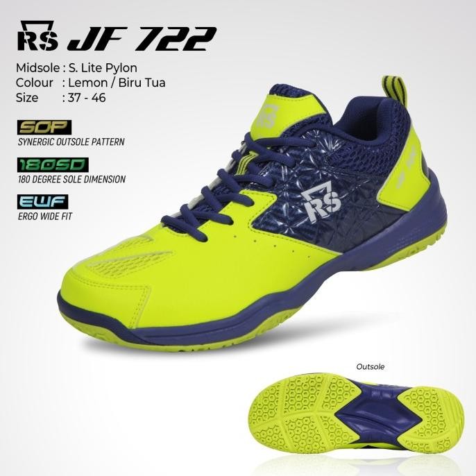 Sepatu Badminton Rs Jf 722 Original  Ready
