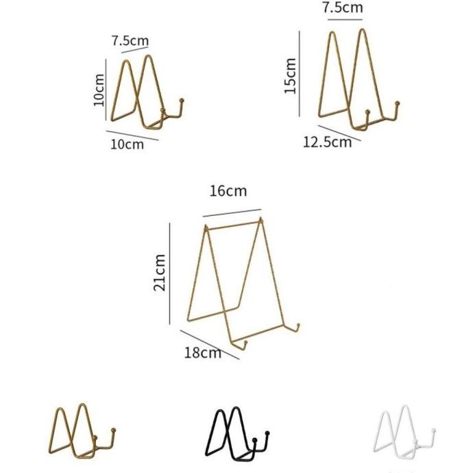 Stand Pajangan Besi Dekorasi Frame Holder Dudukan Bingkai Foto GM