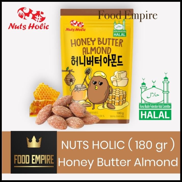 

( 180 Gr ) Nuts Holic Honey Butter Almond | Snack Kacang Almond Korea