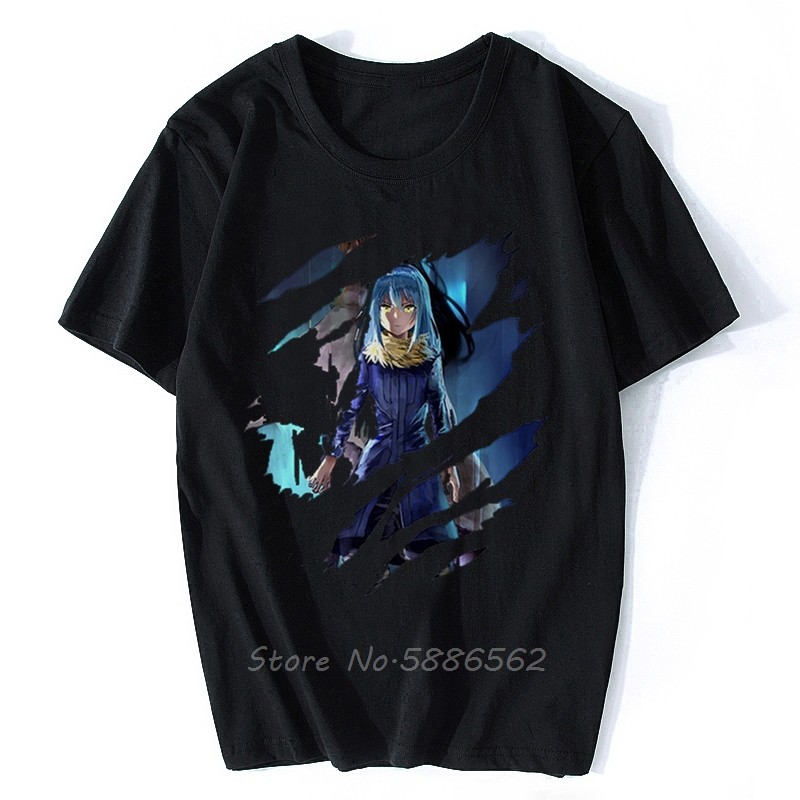Rimuru Tempest Merobek Kaos Anime Homme Kaos Putih Pria