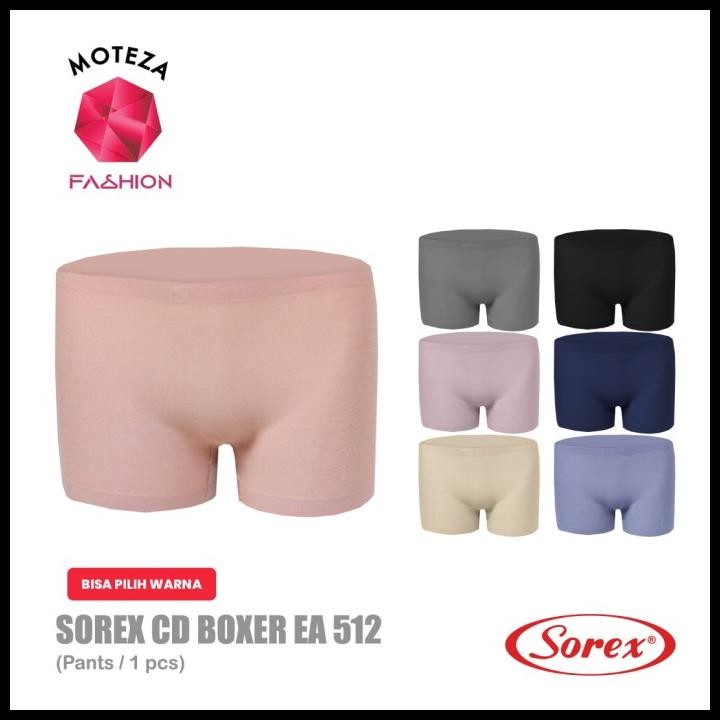 Sorex Ea 512 Celana Dalam Cd Wanita Boxer Mini Seamless | Free Size M - L | Bisa Pilih Warna