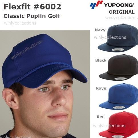 TOPI SNAPBACK Topi Flexfit Classic Poplin Golf 6002 Yupoong ORIGINAL 100%
