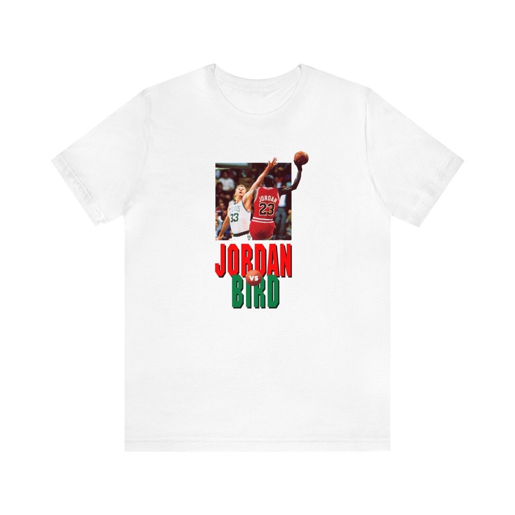 Michael Jordan Vs Larry Bird Banteng Nba Kaos Campuran Premium Celtics Nes Bella