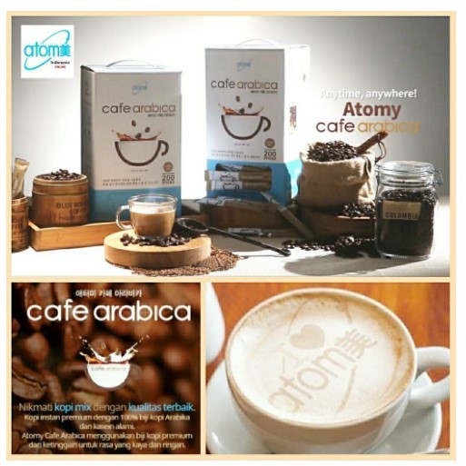 

ATOMI Cafe Arabica ATOMI Kopi Arabika Korea 1 box isi 50 sachet | Aman untuk lambung