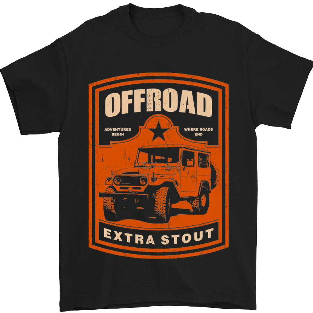 Kaos Pria Offroad Ekstra Kokoh 4X4 Offroading Off Road