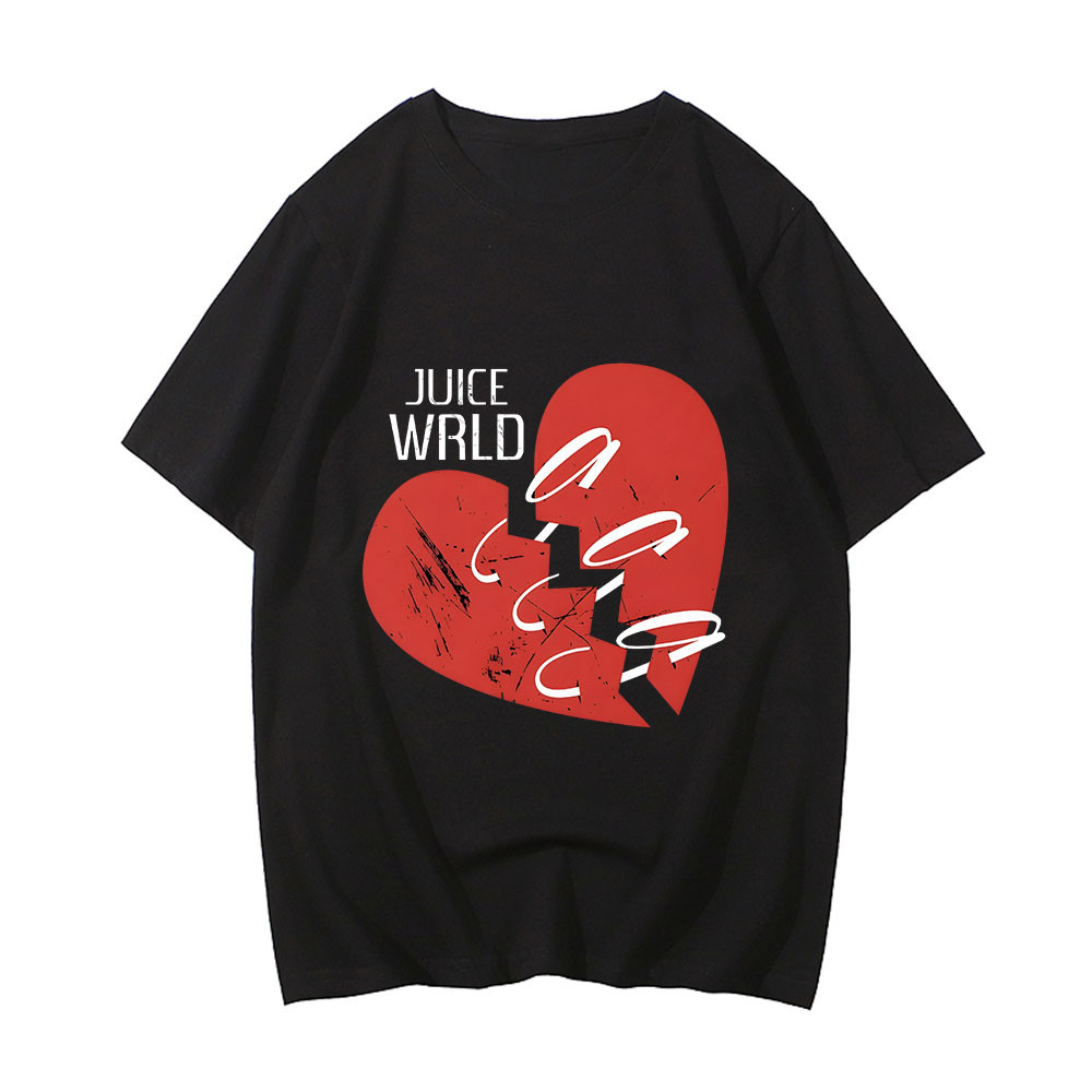 Musik Emo Rap Jjuice Wwrld Menjahit Kaos Hati Merah Kaos Dan Kaos Pria Sedikit