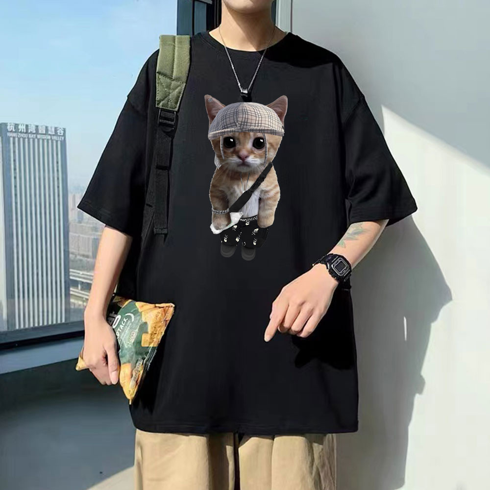 Rapper Ecco2K Kaus Meme Kucing Kaus Rap Pria Kaus Ocollars Pria