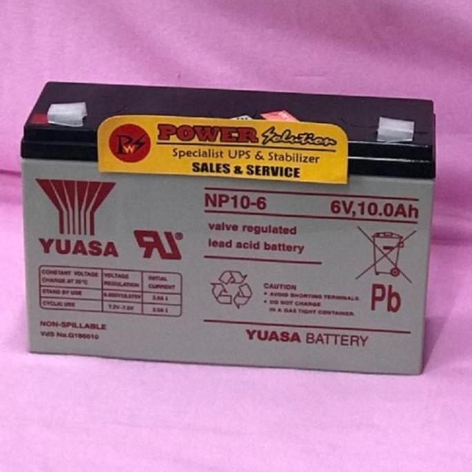 Baterai kering mobil motor pliko mainan anak Aki Yuasa 6v 10Ah 12Ah