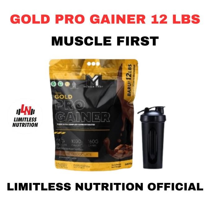 

M1 MUSCLE FIRST PRO GOLD GAINER 12 LBS BPOM Mass Weight Gain 12lb