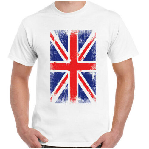 Kaos Union Jack Pria Bendera Inggris Sepak Bola Inggris Rugby Inggris Wales Tertekan