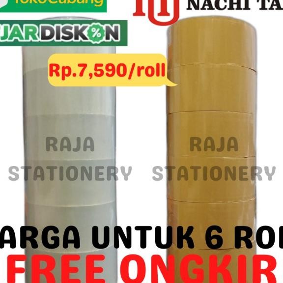 

Lakban Nachi 48Mm 100 Yard 2 Inch Bening Coklat Opp Tape 1 Slop 6 Roll