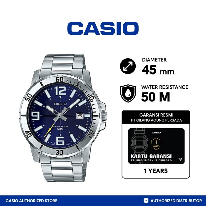 Casio Jam Tangan Pria MTP-VD01D-2BVUDF