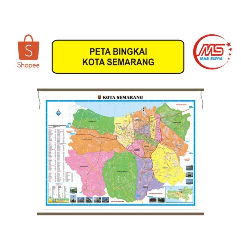 

Peta Bingkai Kota Semarang Ukuran Sedang
