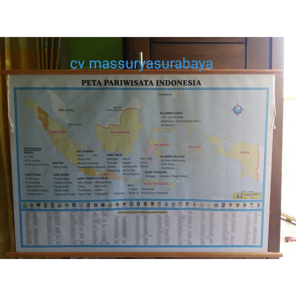 Peta Pariwisata Indonesia Bingkai