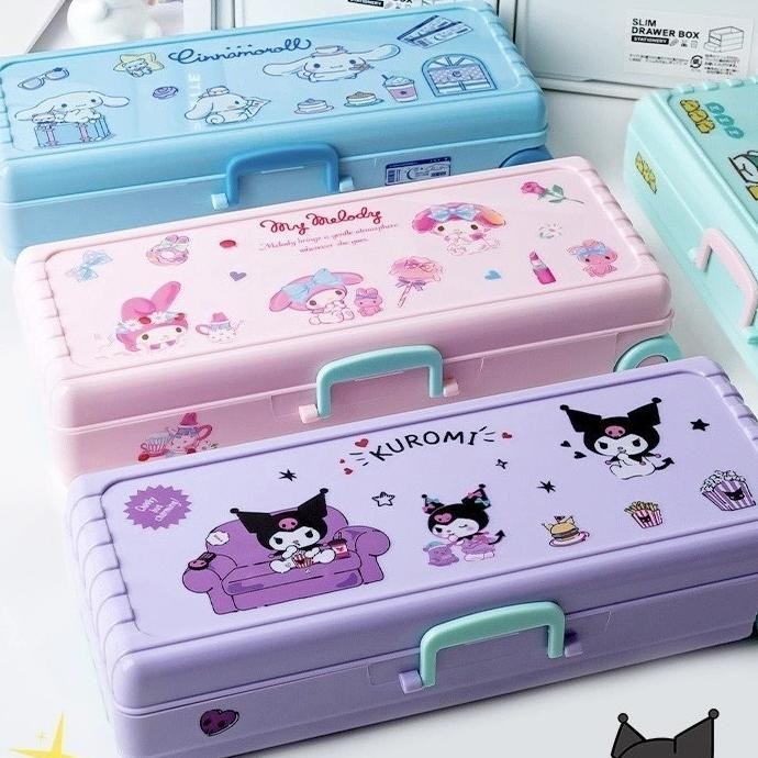 

TERLARIS Tempat Pensil Pencil Case Large Capacity Anime Kartun Pensil Kasus Troli Kotak Alat Tulis Lucu Anjing Pensil Kotak Persegi Panjang ze-42