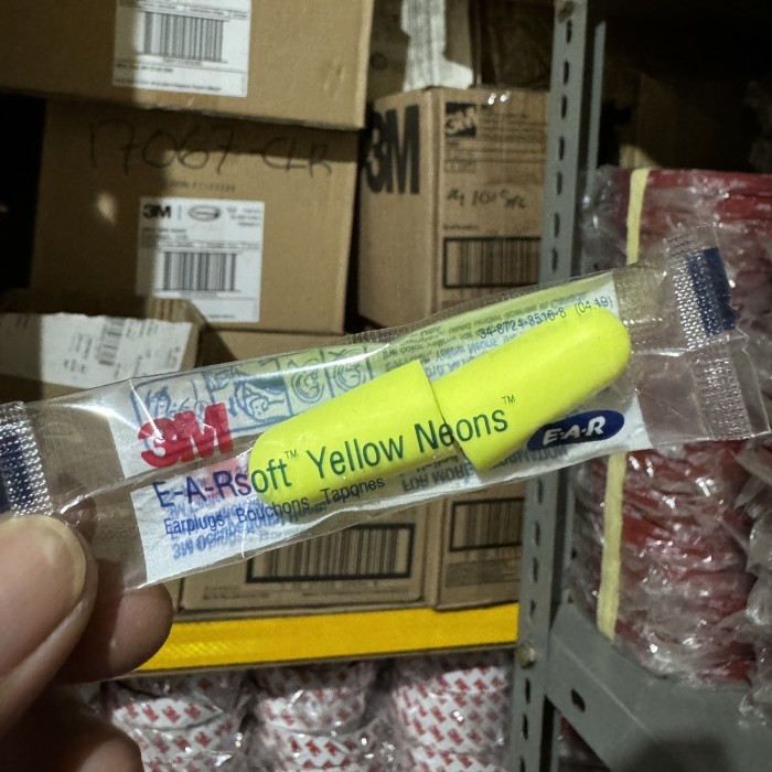 Ear Plug 3M Yellow Neon Penutup Telinga 1 Box Original