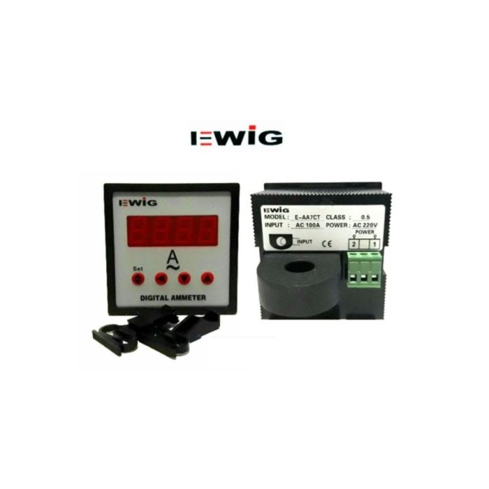 Ampere Meter Digital Direct with CT EWIG AC 100A.