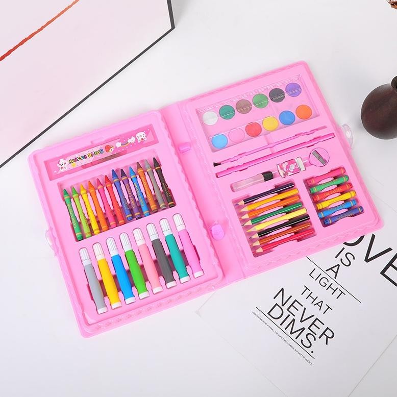 

rt-4 HC Drawing Set 68Pcs Oil Pastel Crayon 68 IN 1 Set Krayon Mewarnai dan Melukis Lengkap dengan Cat Air Alat Mewarnai Anak Anak Bentuk Koper Viral