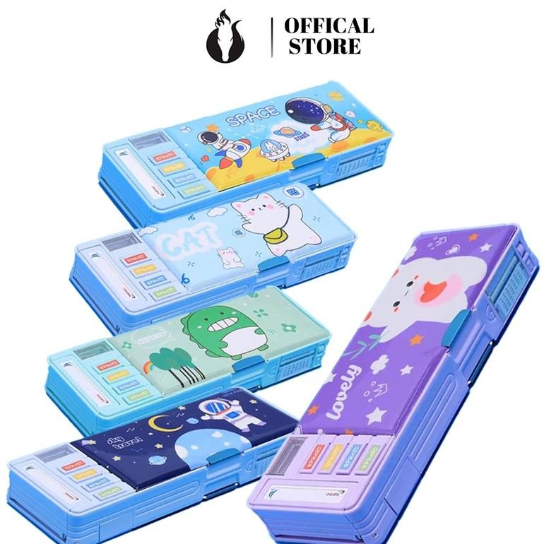 

ede-78 Tempat Pensil multifungsi/Kapasitas besar, taman kanak-kanak/Motif Unicorn / Dinosaurus / Astronot Untuk Anak Berkualitas