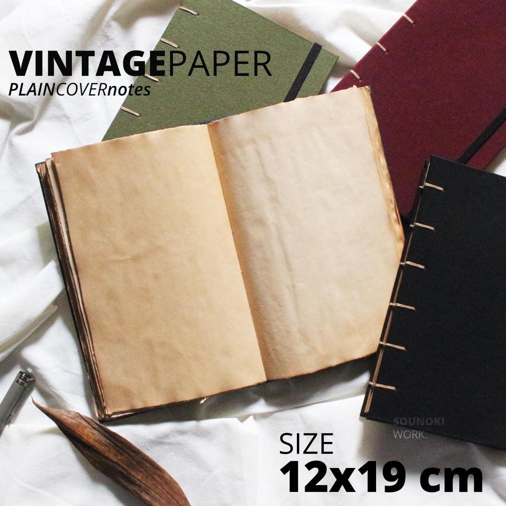 

Terlaris! Notebook Vintage Paper | Size 12x19 cm | Cover Polos Berkualitas