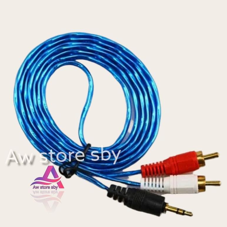 KABEL AUDIO PANJANG 1,5 meter KABEL AUX RCA 2in1