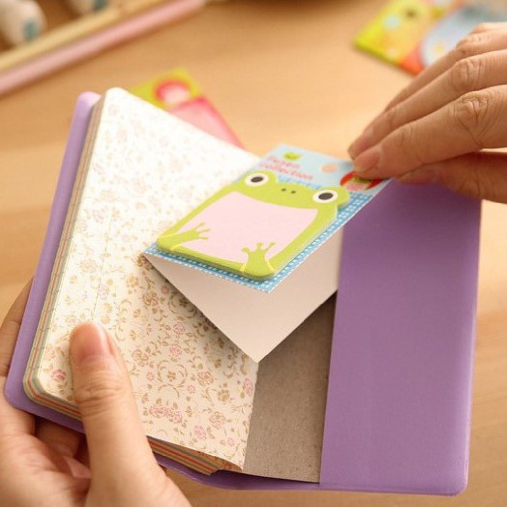 

STICKY NOTES Tempelan Kertas Motif Hewan Catatan Memo Note Mini Book Karakter Binatang Lucu