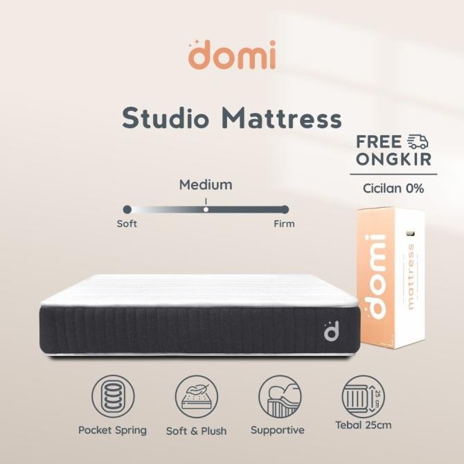 Domi Studio Mattress - Kasur Pocket Spring Bed Motion Isolation