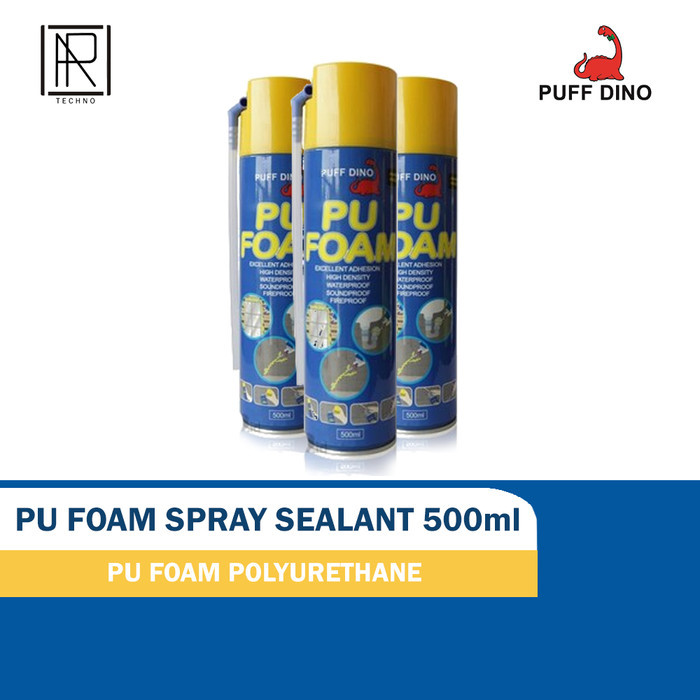 PU FOAM SEALENT SPRAY FOAM POLYURETHANE SEMPROT CAIR JADI PADAT SEALANT FOAM PUFF DINO 500ML