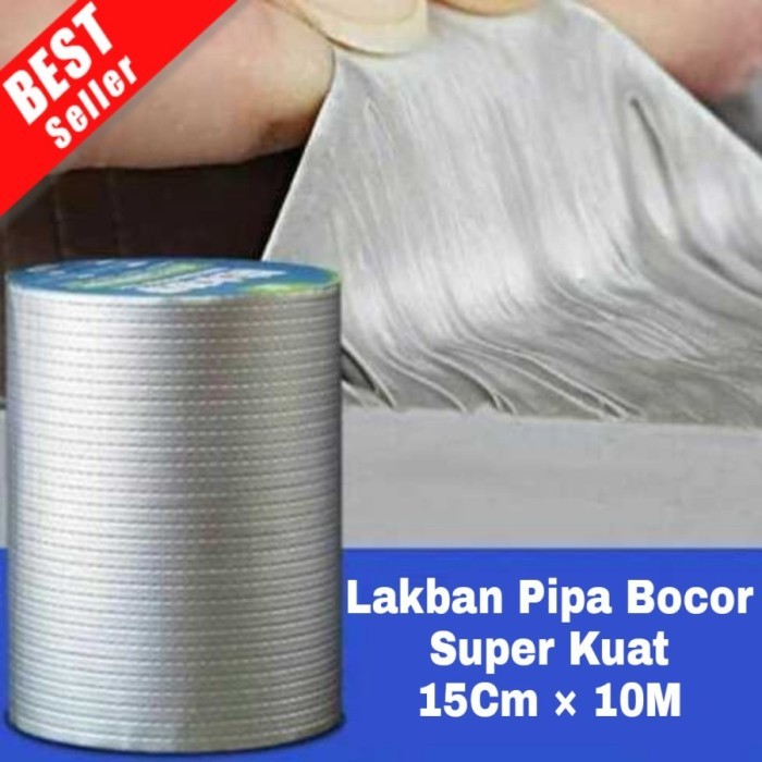 LAKBAN TAPE ALUMUNIUM FOIL WATERPROOF ANTI BOCOR ATAP 15 CM X 10 M