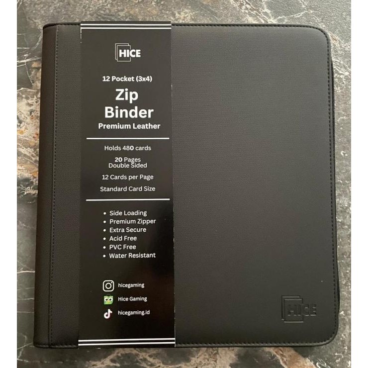 

HARGA DISC - HICE Premium Zip Album Card Binder 12 Pocket Binder Kartu Pokemon Magic One Piece Flesh and Blood