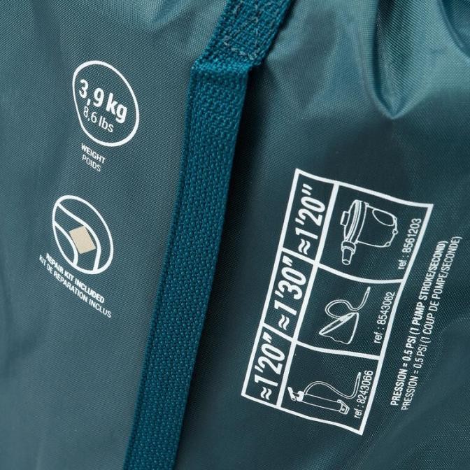 Decathlon Quechua Kasur Camping Tiup Air 120Cm - 8648442