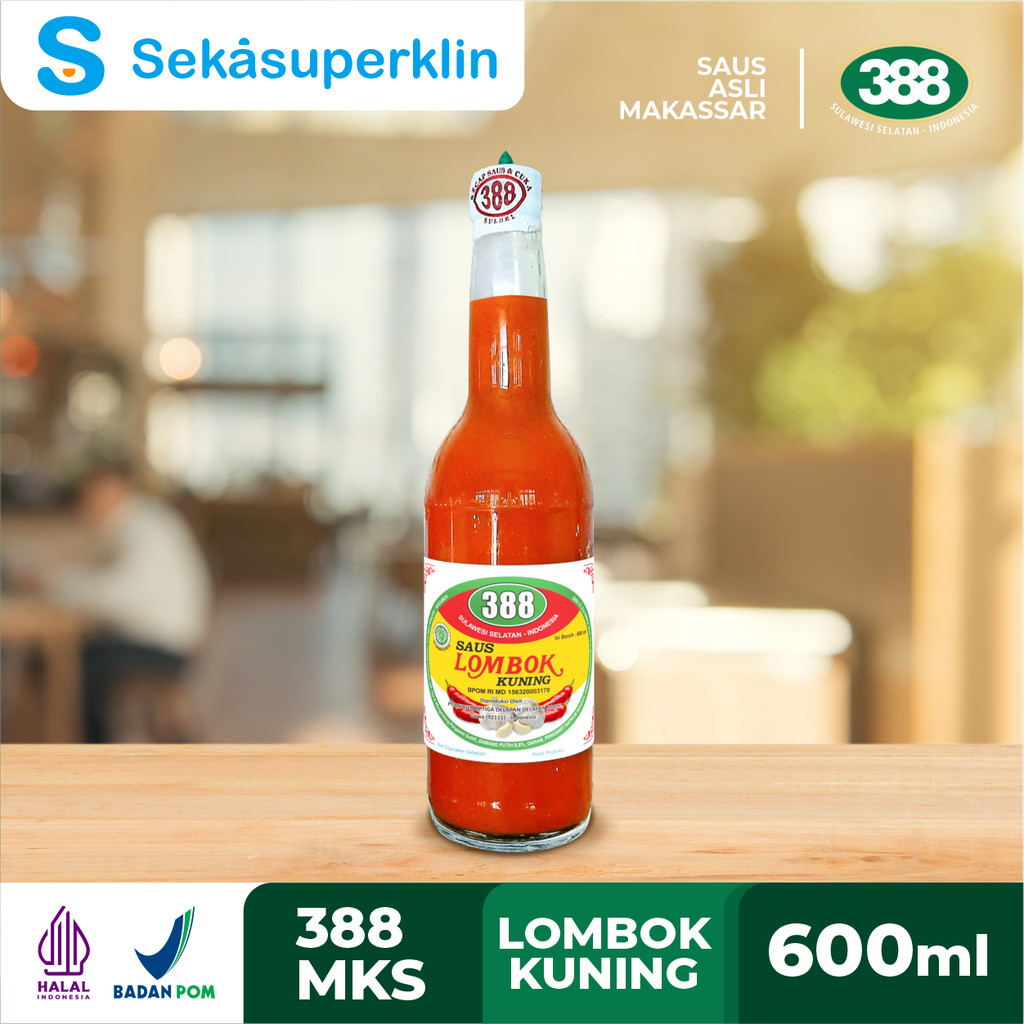 

LOMBOK / SAMBAL KUNING BAKSO TERGURIH ASLI MAKASSAR CAP APEL 388 600 ML