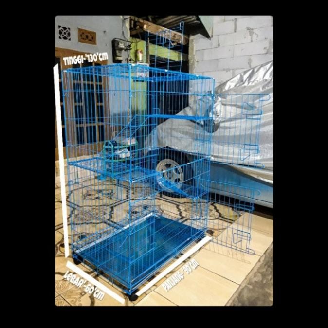Kandang Kucing Lipat Size Xxl Tingkat 3