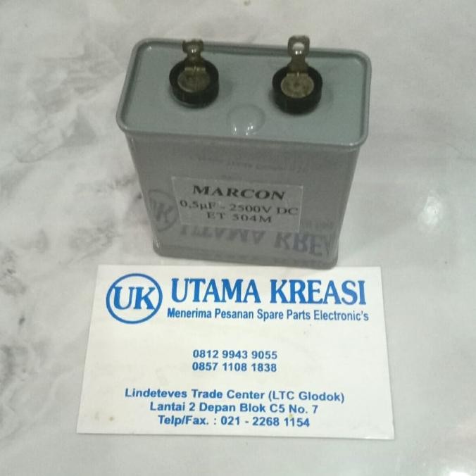 Oil Capasitor Capacitor Kapasitor Marcon 0.5Uf 2500V Dc Et 504