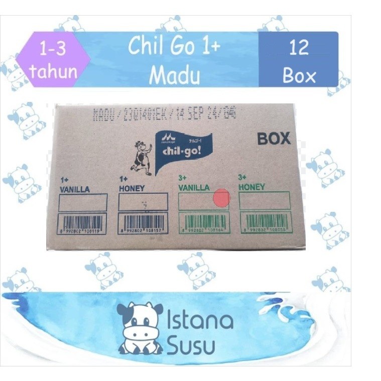 

Karton Chil Go Powder 1+ / 3+ Vanila / Madu Isi 12 Pcs x 660g