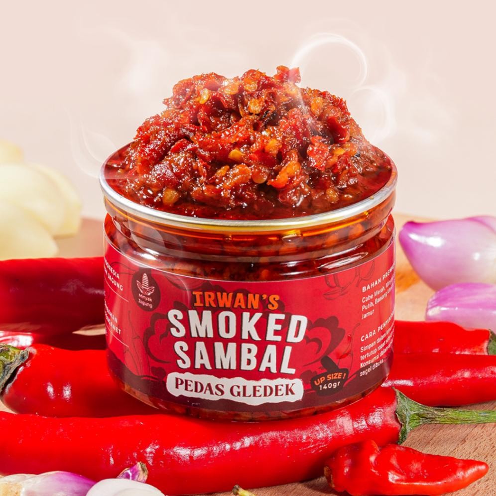 

10.10 Irwan'S Smoked Sambal - Paket Hemat Bundle 3 Rasa Sambal (Pedas Gledek, Kecombrang, Hijau Asap) High Quality