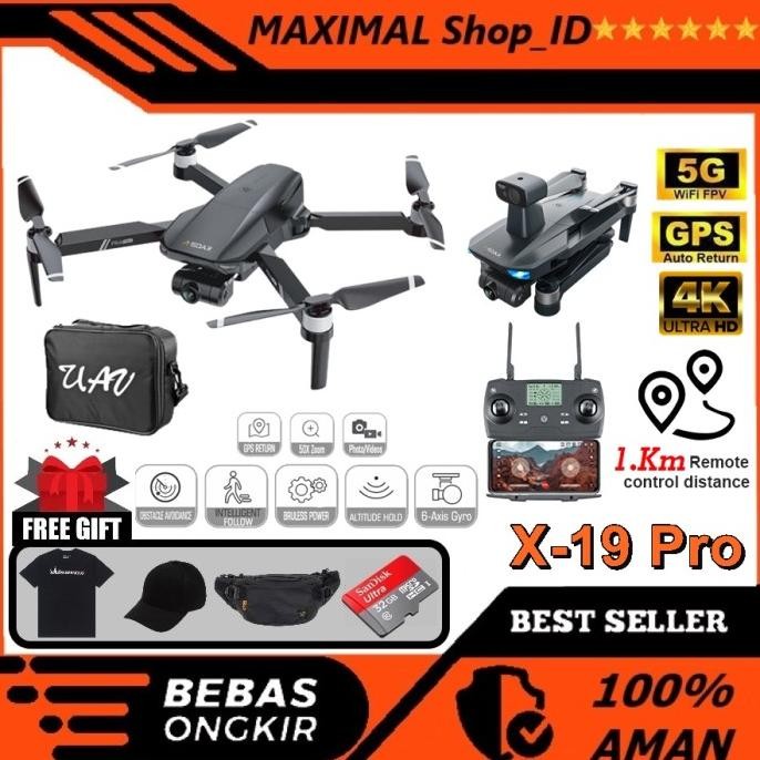 Drone Jjrc X19 Pro Gps Brushless Oas Camera Wifi Fpv 4K 1Km 2 Axis Murah