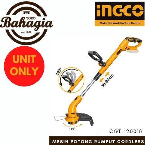 NEW MESIN POTONG RUMPUT BABAT RUMPUT BATERAI CORDLESS 20V INGCO CGTLI20018 0310T