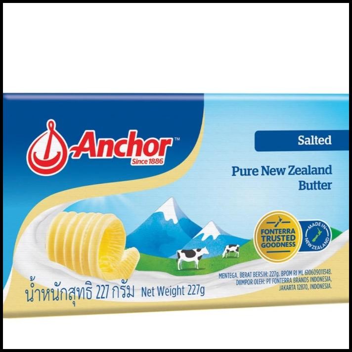 

Anchor Unsalted Butter 227Gr Halal Mentega Tawar Impor New Zealand