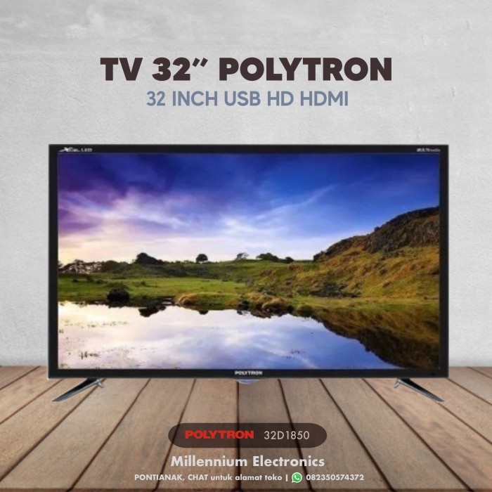 LED TV POLYTRON 32" 32D1850 32 INCH USB HD HDMI