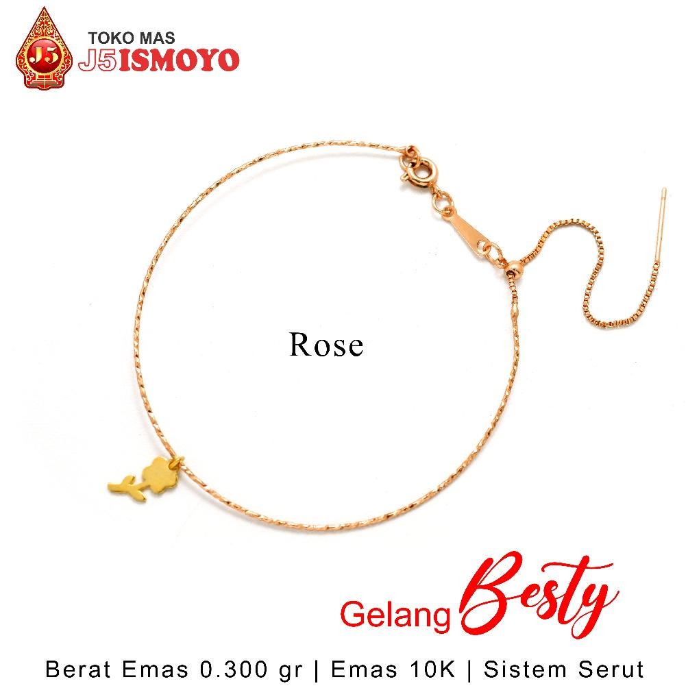 Gelang Tali Kombinasi Emas Besty J5 Ismoyo baru